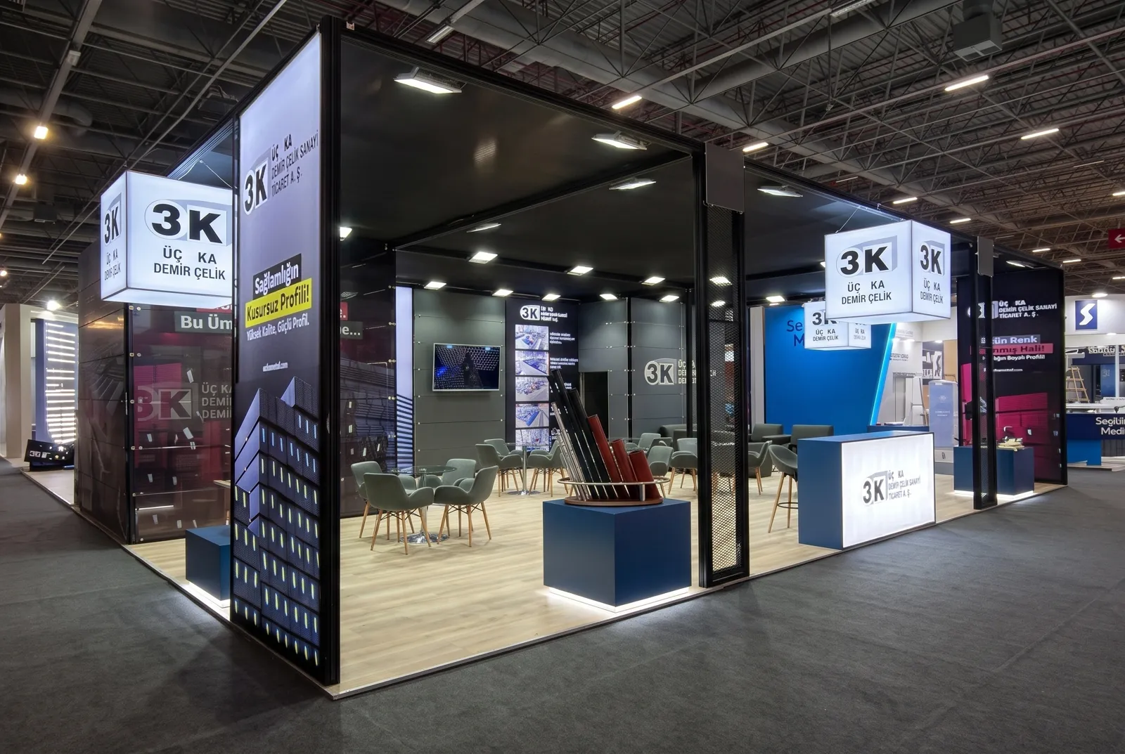 Üç KA Demir Çelik stand